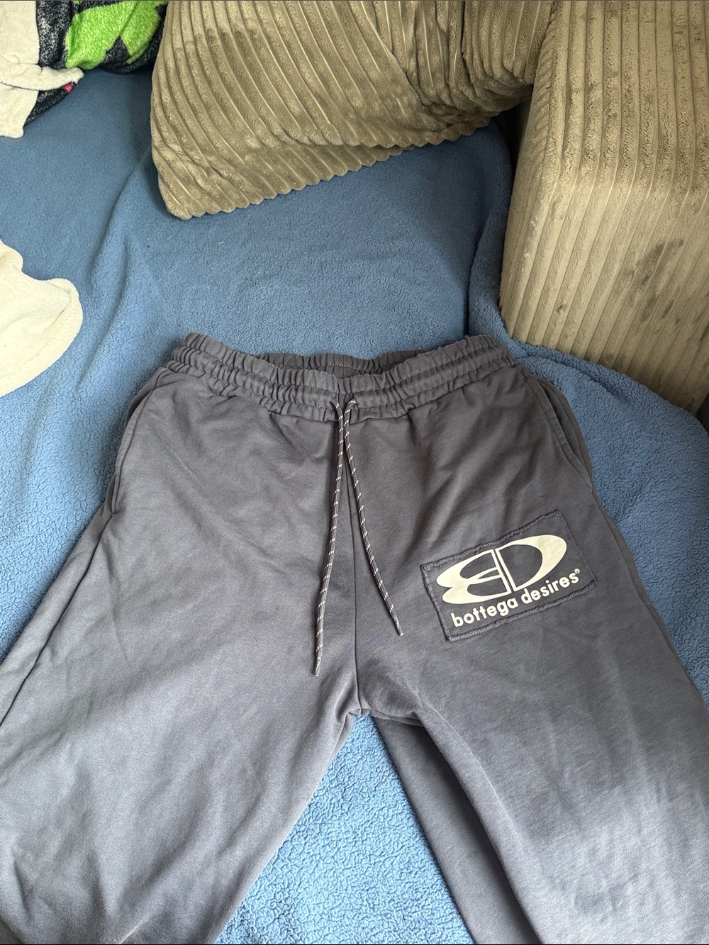 Bottega Veneta Gray Logo Sweatpants
